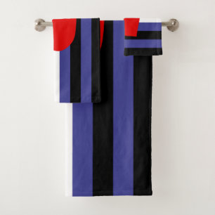 Leather Pride Flag and Heart Bath Towel Set