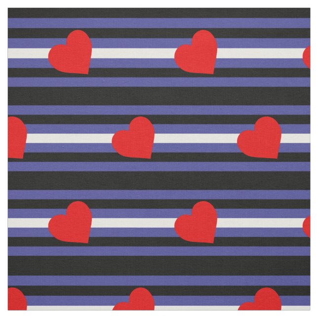 Leather Pride Flag and Heart Fabric (Swatch)