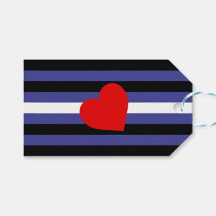Leather Pride Flag and Heart Gift Tags