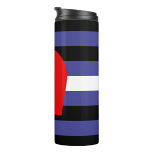 Leather Pride Flag and Heart Thermal Tumbler