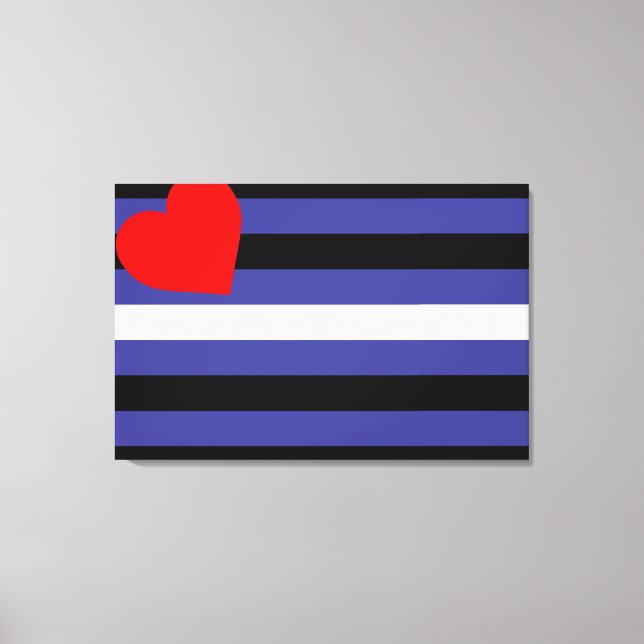 Leather Pride Flag Canvas Print (Front)