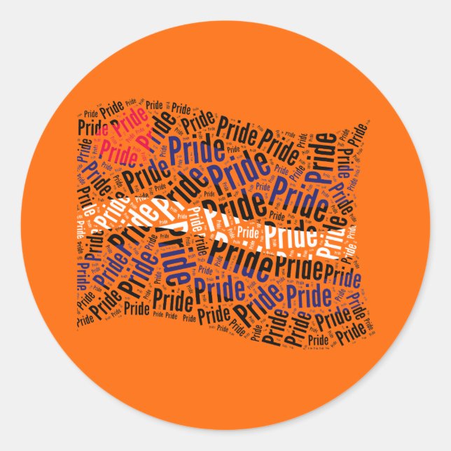Leather Pride Flag Classic Round Sticker (Front)