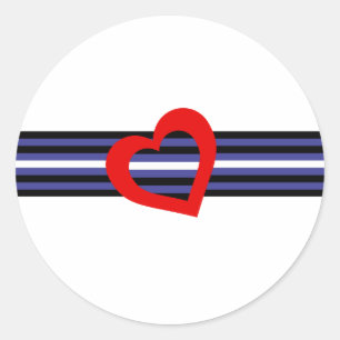 Leather Pride Flag Classic Round Sticker