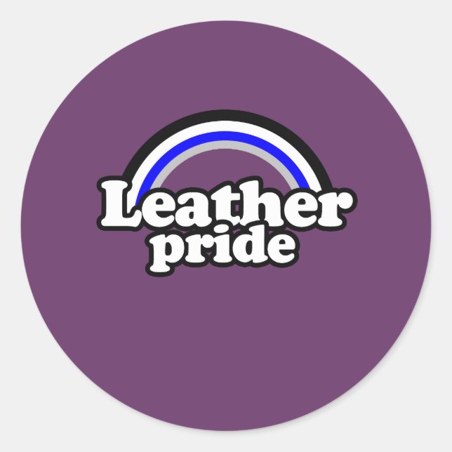 Leather Pride Flag Classic Round Sticker (Front)
