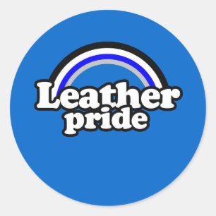 Leather Pride Flag Classic Round Sticker