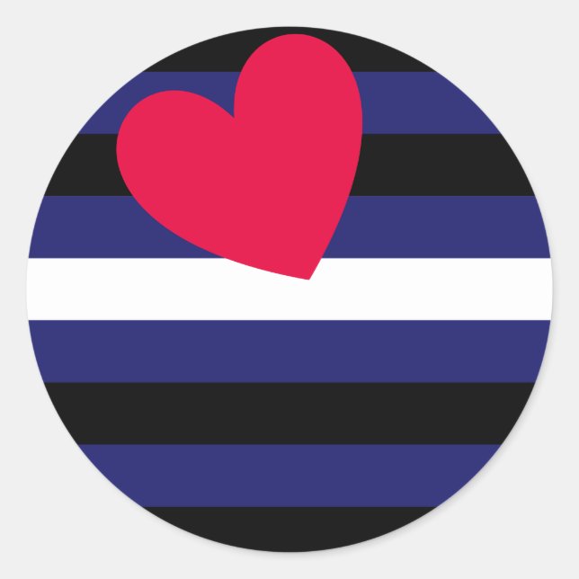 Leather Pride Flag Classic Round Sticker (Front)