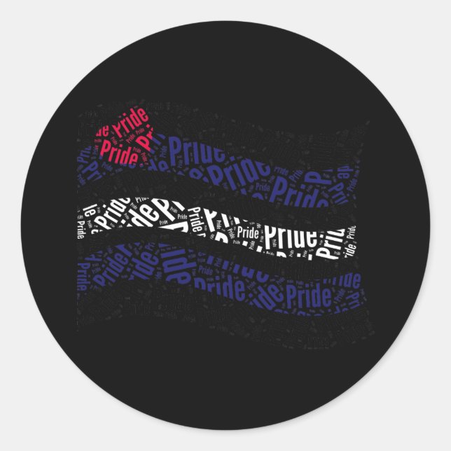Leather Pride Flag Classic Round Sticker (Front)