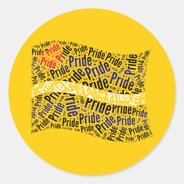 Leather Pride Flag Classic Round Sticker (Front)
