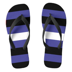 Leather Pride Flag Flip Flops