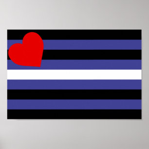 Leather Pride Flag Poster