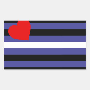 Leather Pride Flag Rectangular Sticker