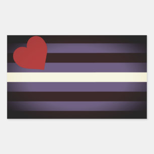 Leather Pride Flag Rectangular Sticker