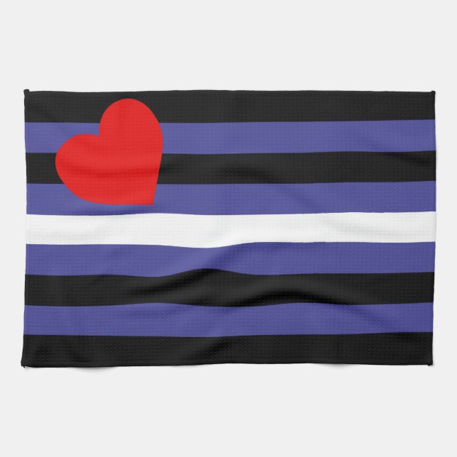 Leather Pride Flag Tea Towel (Horizontal)