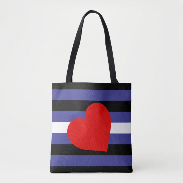 Leather Pride Flag Tote Bag (Front)