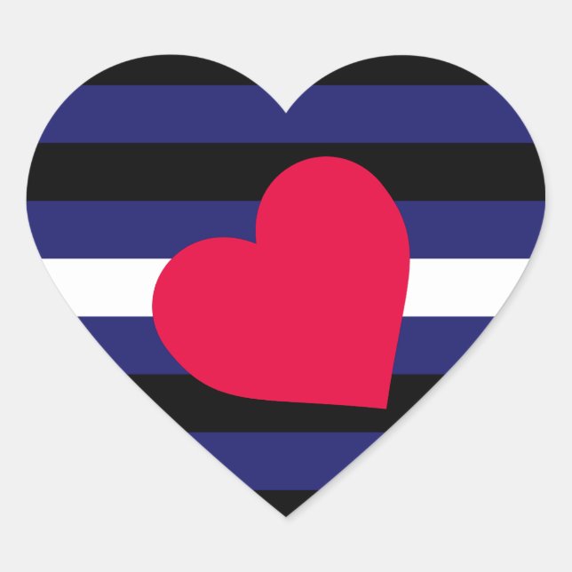 Leather Pride Heart Sticker (Front)