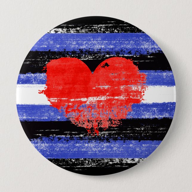 Leather Pride Paint 10 Cm Round Badge (Front)