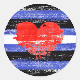 Leather Pride Paint Classic Round Sticker
