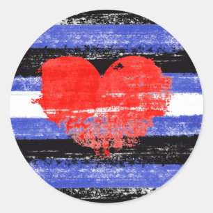 Leather Pride Paint Classic Round Sticker