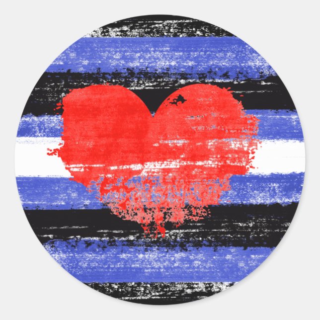 Leather Pride Paint Classic Round Sticker (Front)
