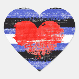 Leather Pride Paint Heart Sticker