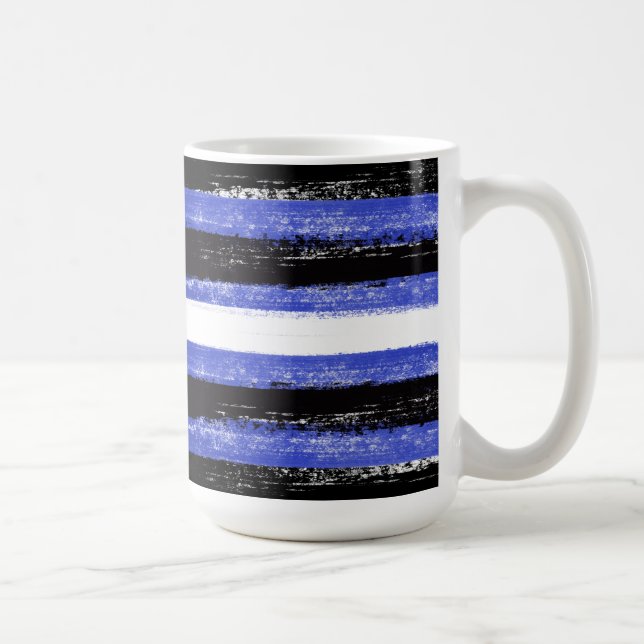 Leather Pride Paint Stripes Coffee Mug (Right)
