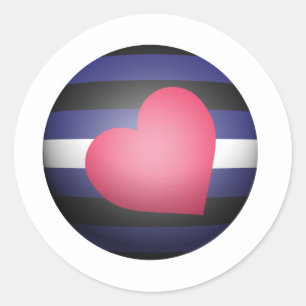 LEATHER PRIDE SPHERE CLASSIC ROUND STICKER