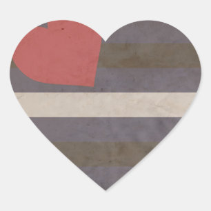 LEATHER PRIDE VINTAGE DESIGN HEART STICKER