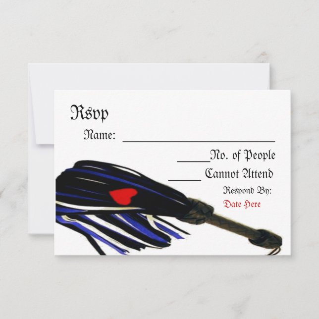 Leather Pride Whip Custom RSVP Cards (Front)