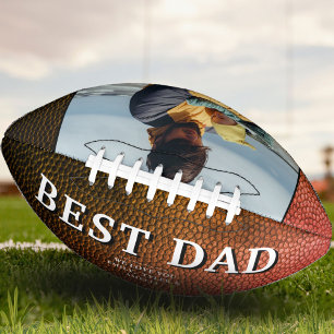 Leather Print Best Dad Father`s Day Photo Football American Football