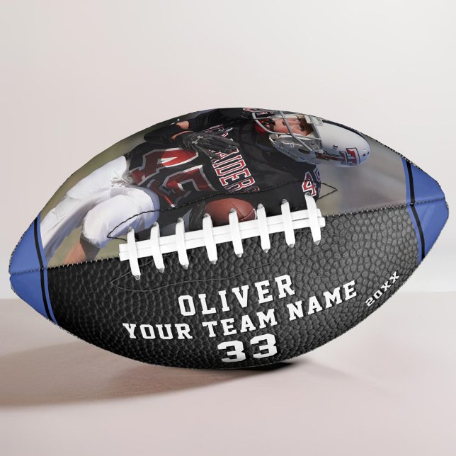 Leather Print Blue Player Name Number Team Photo American Football (Creator Uploaded)