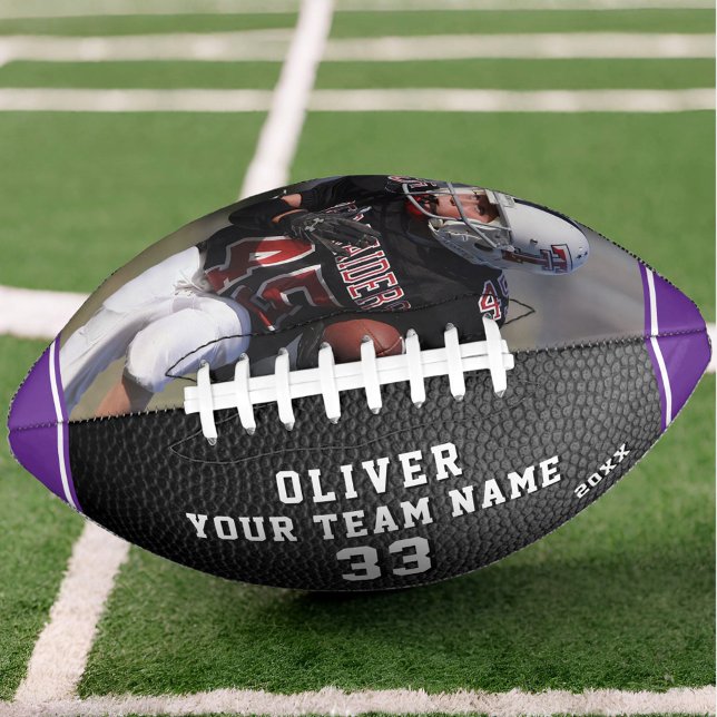 Leather Print Purple Player Name Number Team Photo American Football (Creator Uploaded)