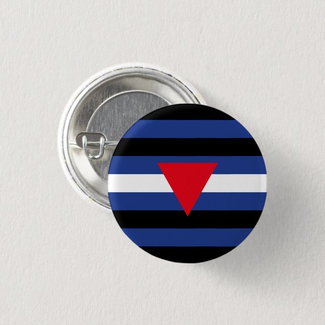 Leather Queer Pride Flag 3 Cm Round Badge (Front & Back)