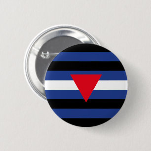 Leather Queer Pride Flag 6 Cm Round Badge