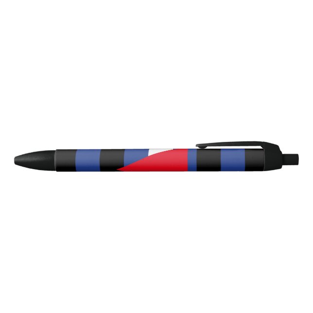 Leather Queer Pride Flag Black Ink Pen (Top)