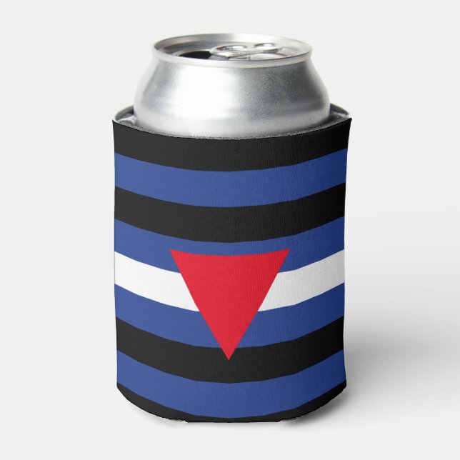 Leather Queer Pride Flag Can Cooler (Can Front)