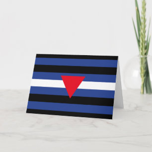 Leather Queer Pride Flag Card