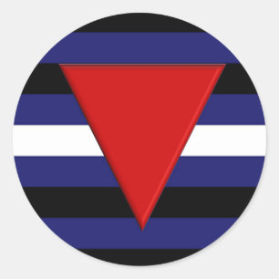 Leather Queer Pride Flag Classic Round Sticker