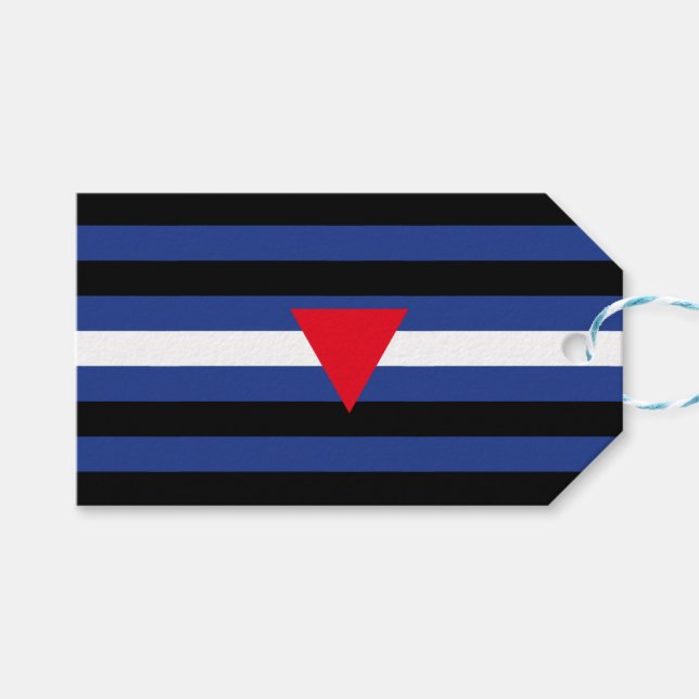 Leather Queer Pride Flag Gift Tags (Front (Horizontal))