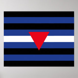 Leather Queer Pride Flag Poster