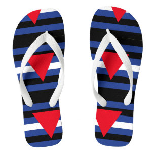 Leather Queer Pride Flip Flops
