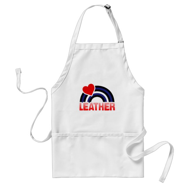 LEATHER RAINBOW FLAG STANDARD APRON (Front)