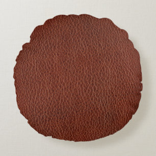Leather Round Throw Pillow (16")