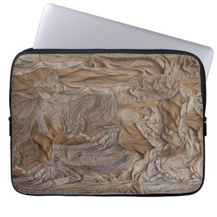 Leather & seude textured look laptop sleeve