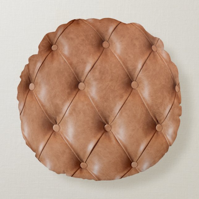 leather sofa background round cushion (Front)