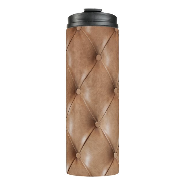 Leather Sofa: Textured Background Thermal Tumbler (Front)