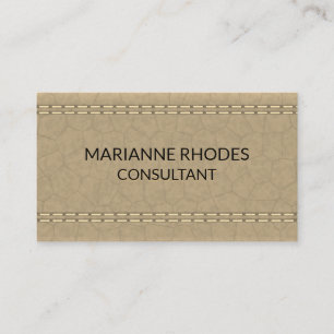 Leather Stitched Background Business Card