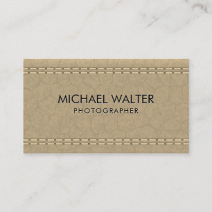 Leather Stitched Fancy Business Card