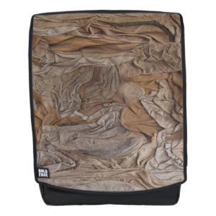 Leather suede tecture backpack