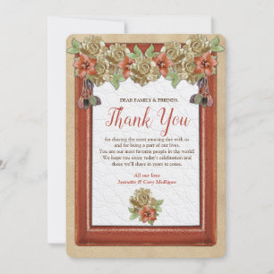 Leather & Suede Texture Art Thank You Invitation