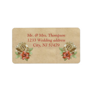 Leather & Suede Texture Art wedding Labels
